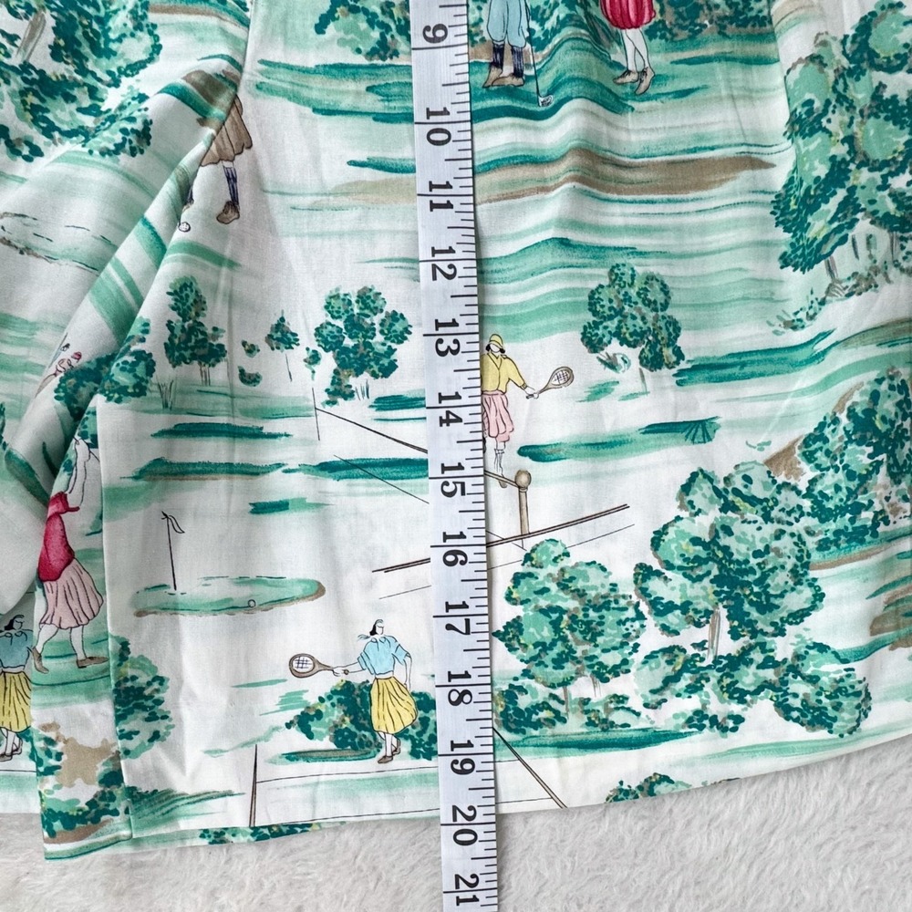 Vtg Tail Colorful Floral Pleated Tennis Golf High Waist Shorts Pockets Sz 10 - Picture 8 of 11